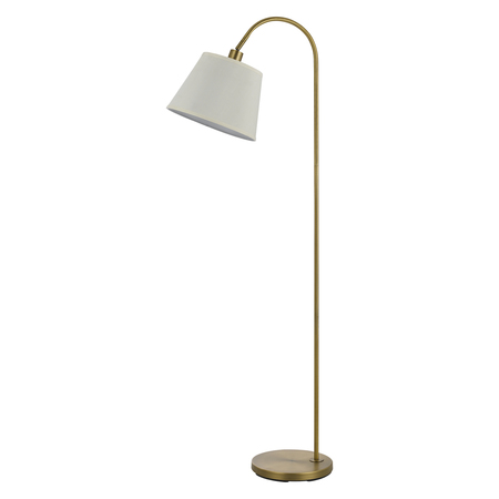 Antique Brass Covington One Light Pedestal Base Gooseneck Floor Lamp -  CAL LIGHTING, BO-2573FL-AB